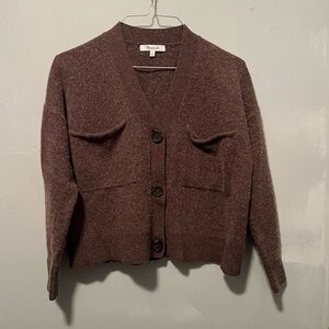 Madewell Chocolate Brown Cardigan - 55% Wool & 20% Cotton